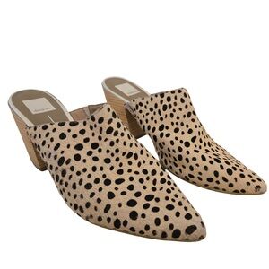 Dolce Vita Calf Hair Animal Print Mule Heels Size 8.5